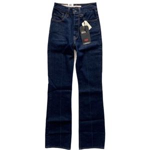 RARE Ribcage Levi's NWT Bootcut Denim Dark Wash Jeans 23" Waist Womens